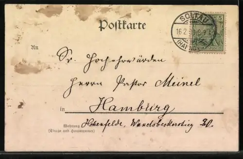 AK Tetendorf bei Soltau, Kirche und Pfarrhaus