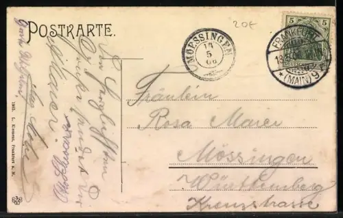 AK Frankfurt-Bockenheim, Forell`s Garten in den 50er Jahren