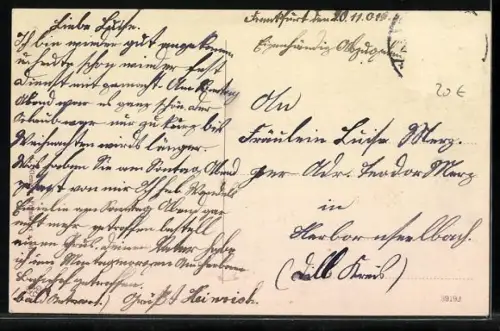 AK Frankfurt-Bockenheim, Innenansicht d. Artillerie-Kaserne