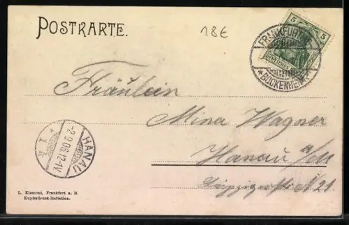 AK Frankfurt-Bockenheim, Artillerie-Kaserne mit Strassenpartie