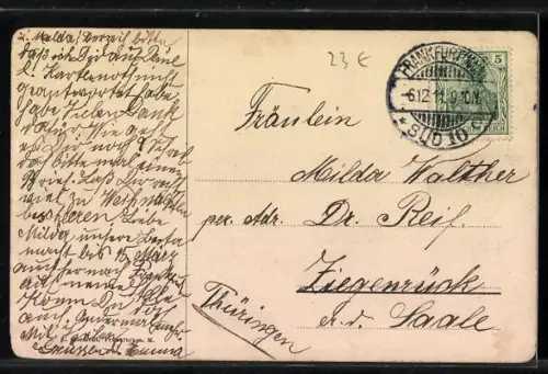 AK Frankfurt-Sachsenhausen, Schweizerplatz mit Strassenbahn