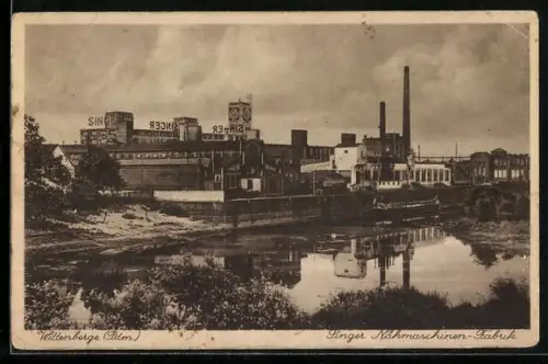 AK Wittenberge /Pdm., Singer Nähmaschinen-Fabrik