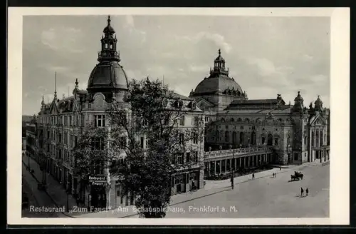 AK Frankfurt a. M., Restaurant Zum Faust am Schauspielhaus, Inh. Arno Dippmann
