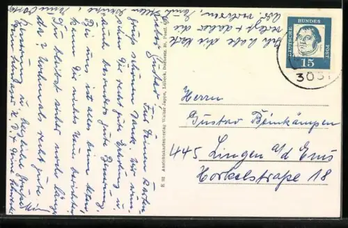 AK Ahlden a. d. Aller, Gemischtw. v. Hans-Detlef Oetter, Strassenpartie im Ort