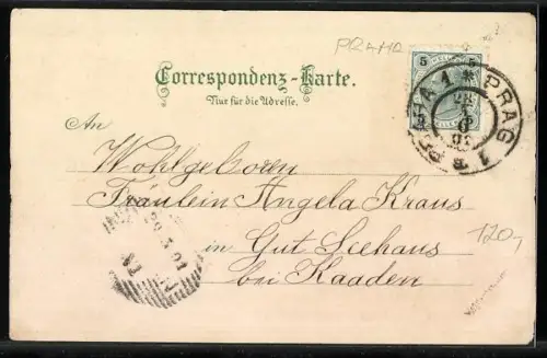 Lithographie Prag / Praha, Staromestská radnice