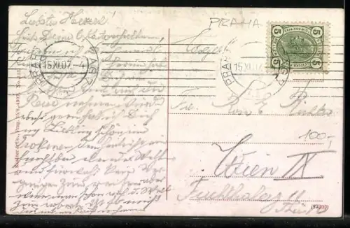 AK Prag / Praha, Novy most cis. Frantiska