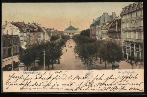 AK Strassburg, Blick auf den Broglieplatz