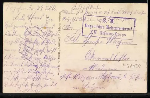 AK Lützelhausen, Blick auf die Stadt mit Schloss, Langenberg und Katzenberg