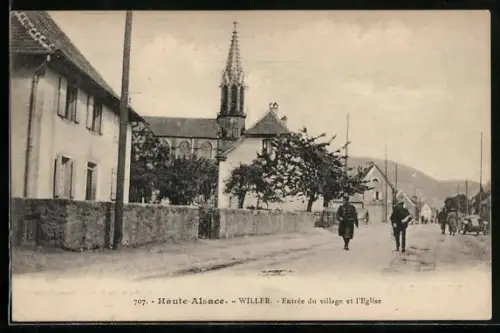 AK Willer, Entrée du village et l`Eglise
