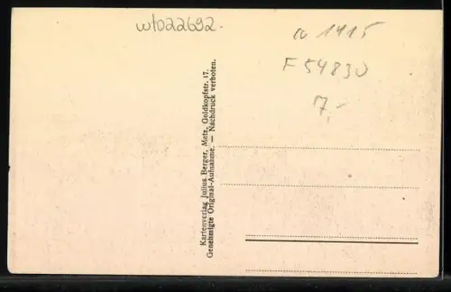 AK Essey, Ortspartie mit Kirche