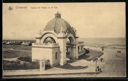 AK Ostende, Entree du Palace et la Mer