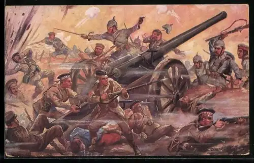 AK Eroberung eines schweren engl. Geschützes bei der Schlacht von Ypern