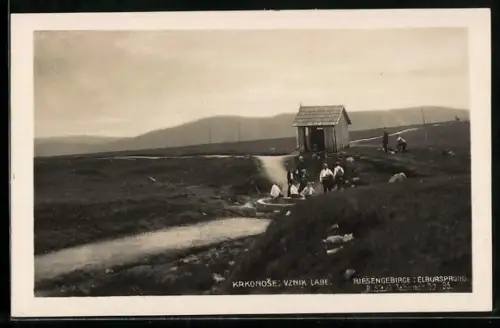 AK Riesengebirge, Vznik Labe, Elbursprung