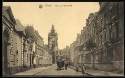 AK Reklame Phono-Photo Douai, Rue de l`Universite