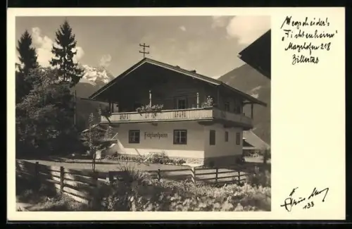 AK Mayrhofen, Wegscheiders Gasthaus Fichtenheim