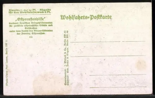 AK Ortelsburg / Ostpreussen, Leben in den Ruinen von Ortelsburg