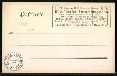 AK Düsseldorf, Ausstellung 1902, Panorama