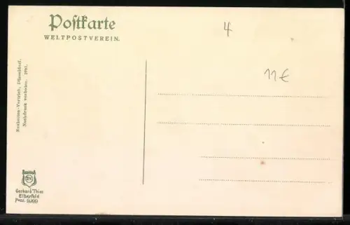 AK Düsseldorf, Partie am Burgplatz mit Schlossturm