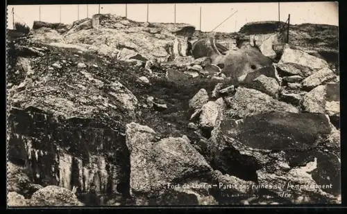 AK Fort de Loncin, Partie des ruines sur l`emplacement