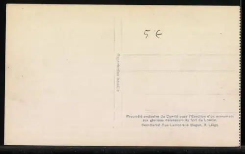 AK Fort de Loncin, Partie des ruines sur l`emplacement