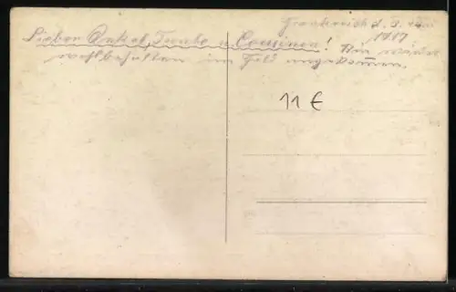 Foto-AK Bapaume, Einschlagen einer englischen 38 cm Granate