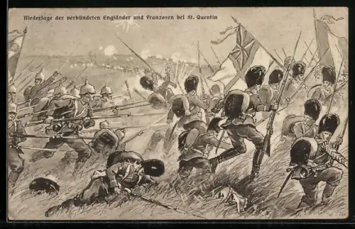AK St. Quentin, Niederlage der verbündeten Engländer und Franzosen