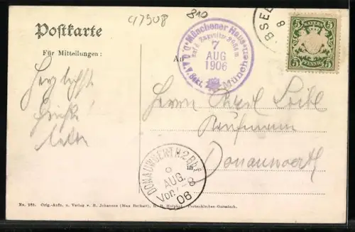 AK Münchner Haus, Westlicher Zugspitzgipfel mit Hochobservatorium