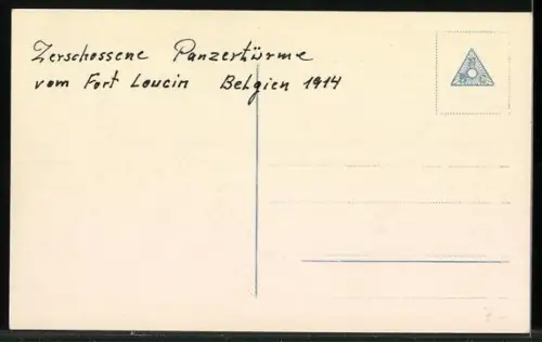 AK Verwüstungen in einem Fort durch ein Geschoss des 42 cm Mösers