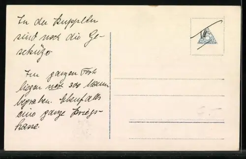 AK Explosion des Pulvermagazions des Forts Loucin durch einen einzigen Schuss des 42 cm Mörsers