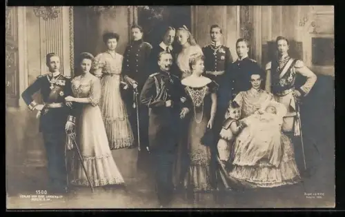AK Kaiser Wilhelm II. von Preussen und seine Familie