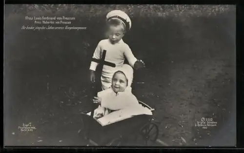 AK Prinz Louis Ferdinand und Hubertus, die beiden jüngsten