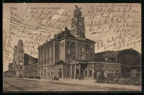 AK Prag / Praha, Kaiser Franz Jos. Bahnhof