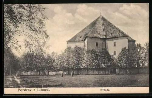 AK Prag / Praha-Hvezda, Letohrádek, Schloss Stern im Sonnenschein