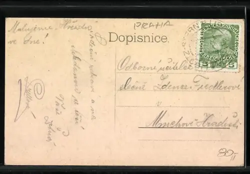 AK Prag / Praha-Hvezda, Letohrádek, Schloss Stern im Sonnenschein