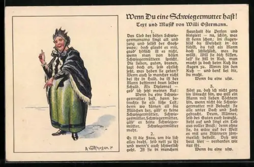 AK Lied Wenn du eine Schwiegermutter hast!, Schwiegermutter-Figur