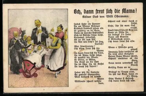 AK Kölner Lied Och, dann freut sich die Mama! von Willi Ostermann