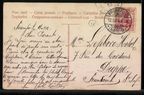 AK Frankfurt a. M., Bahnhofsplatz mit Strassenbahn