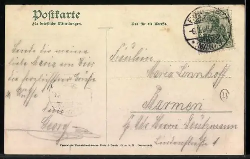 AK Frankfurt a. M., Strassenbahn auf dem Bahnhofsplatz