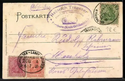 AK Frankfurt / Main, Ortsansicht mit Strassenbahn und Brücke