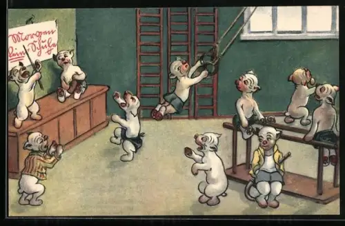 AK Bonzo macht Unsinn in der Turnstunde, Morgen keine Schule!
