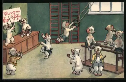 AK Bonzo macht Unsinn in der Turnstunde, Morgen keine Schule!