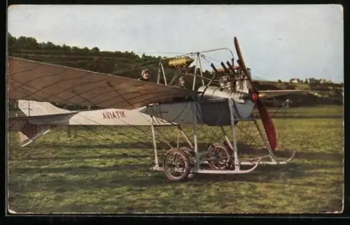AK Flugzeug, Jeannin auf Aviatik Eindecker