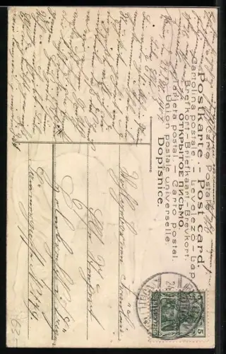 AK Behüt Dich Gott!, Trompeter von Säckingen auf einem Schimmel