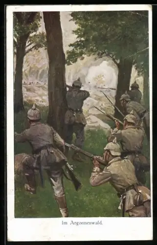 AK Schlacht im Argonnenwald