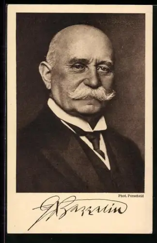 AK Portrait von Zeppelin, Zeppelin-Eckener-Spende des deutschen Volkes