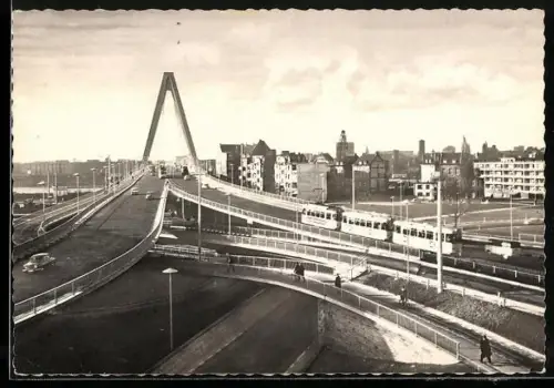 AK Köln, Blick auf die Zubringer der Severinsbrücke