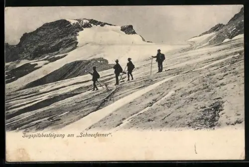 AK Bergsteigen, die Zugspitzbesteigung am Schneeferner