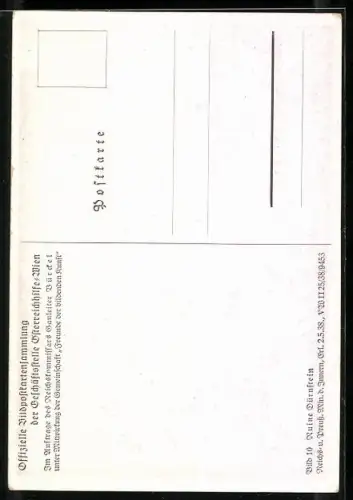 Künstler-AK Dürnstein, Ruine Dürnstein mit Umgebung