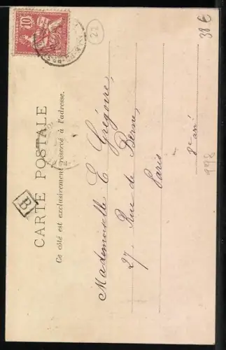 AK Île de Bréhat /Côtes-du-Nord, Vieille femme rentrant des champs