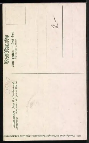 AK Strassburg, Jung Goethe-Denkmal